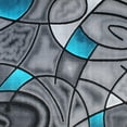 thumbnail image 6 of Masada Rugs Modern Contemporary Area Rug, Turquoise Grey Black (6 Feet X 9 Feet), 6 of 6