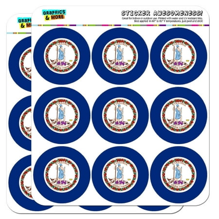 Pack Laser Stickers Flag Design - Virginia State Flag 2