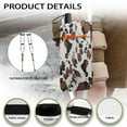 thumbnail image 6 of COEQINE Cow Print Crutch Pouch Compartments Adjustable Crutch Organizer Pouch Medical Crutch Accessories Large Capacity Crutch Storage Bag for Personal Belongings and Devices, 6 of 7