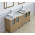 thumbnail image 4 of Vanity Art 72" Double Sink Freestanding Bathroom Vanity Set with Engineered Marble Top and Mirror, 4 of 9