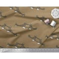 thumbnail image 3 of Soimoi Brown Cotton Voile Fabric Text & London Bridge Architectural Print Fabric by Yard 42 Inch Wide, 3 of 3