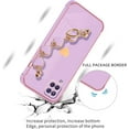 thumbnail image 3 of Compatible with Samsung Galaxy A12 Case Silicone with Heart Wrist Strap Chain Pink,Plating Phone Samsung M12 Case Shockproof Thin and Soft Cover (Pink), 3 of 13