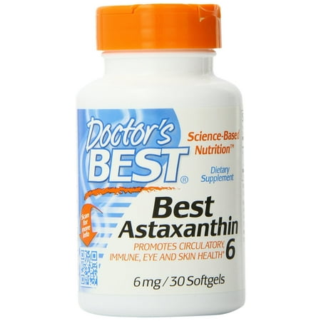Doctor's Best Best Astaxanthin, 6 mg, 30 Softgels