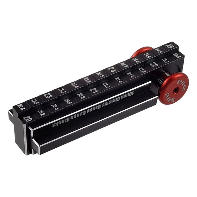 Accesorio de herramienta de ajuste de chasis, pieza de repuesto compacta y fácil de medir, bloque de calibre de inclinación de chasis de 10 mm para co