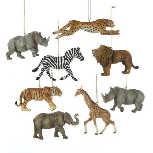 safari animal ornaments