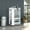 White, variant on Engineered Wood Bar Cart with Two Side Shelves | Suitable for Mixing and Serving Drinks | Creates an Impressive Display