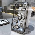 thumbnail image 2 of Funda Para Samsung Galaxy A73 A54 A53 A34 A33 A23 A14 A13 A04S 4G 5G Cubierta Trasera Negro Blanco Mariposa Transparente Teléfono Casos Duro Espalda Suave Borde, 2 of 4
