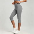 thumbnail image 2 of JnLxul Workout Pants for Women High Waisted Capri Leggings Stretchy Slim Fitting Tight Capris Gym Yoga Pants Trendy(X-Large,Gray), 2 of 6