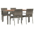 thumbnail image 2 of vidaXL Patio Dining Set Outdoor Conversation Set with Cushions Poly Rattan, 2 of 11