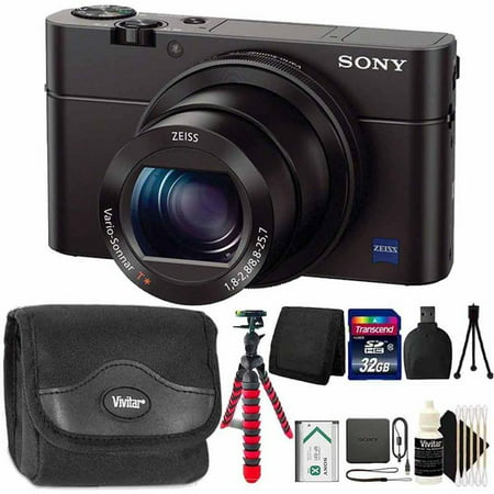 Sony Cyber-shot DSC-RX100 III Built-In Wi-Fi Digital Camera with Standard All You Need (Best Action Shot Camera For Beginners)