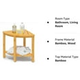 thumbnail image 7 of Bambloom Corner Shower Bench,Bamboo Shower Stool with Storage Shelf,Natural, 7 of 7