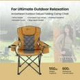 thumbnail image 7 of 2-Pack Arrowhead Outdoor Deluxe Folding Camp Chair with Armrest Cooler, 7 of 7