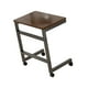 thumbnail image 5 of Mesa auxiliar en forma de C con bandeja para TV, diseño vintage, muebles modernos, mesa auxiliar industrial Marrón, 5 of 9