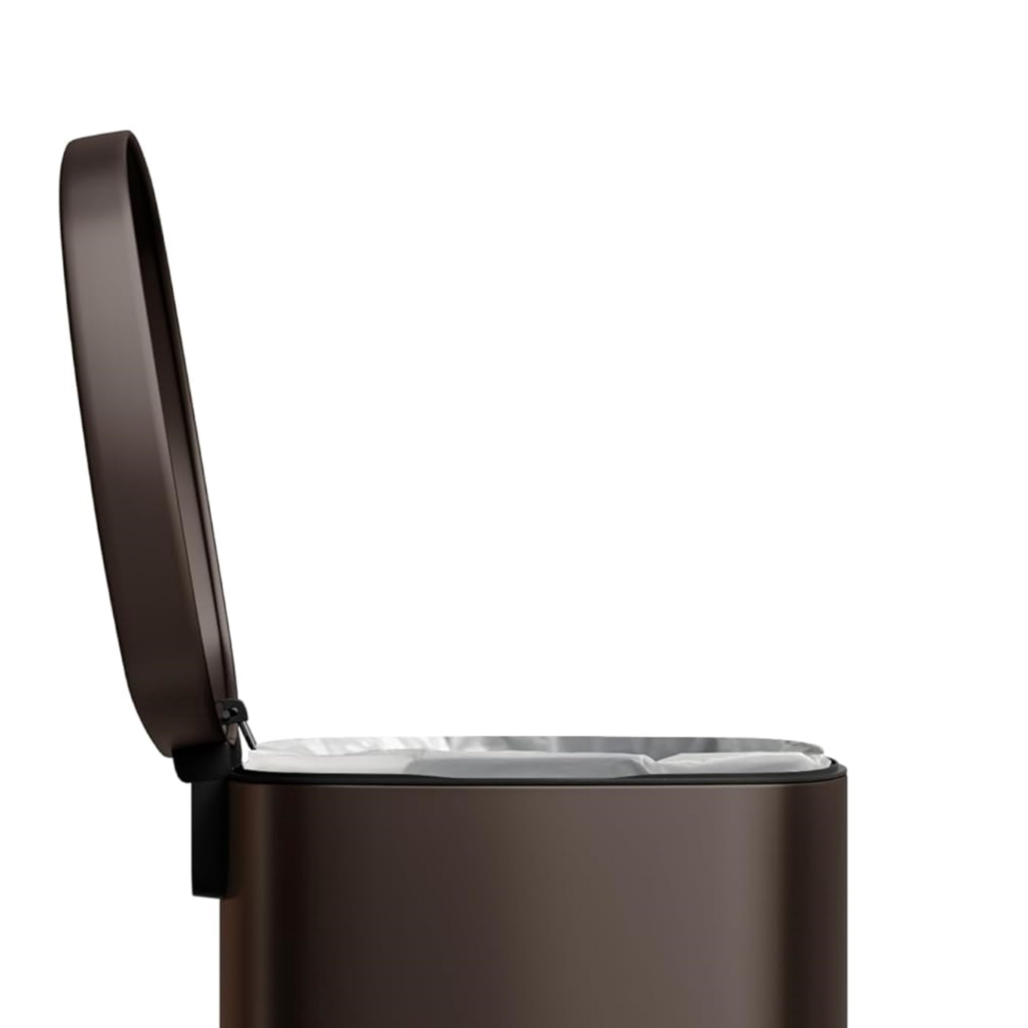 Garvee 13.2 Gallon Stainless Steel Kitchen Trash Can with Lid, 1 Inner Bucket, Brown