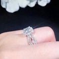 thumbnail image 4 of Pretty Cubic Zircon Women Engagement 925 Silver Rings Jewelry Sz 6-10, 4 of 6