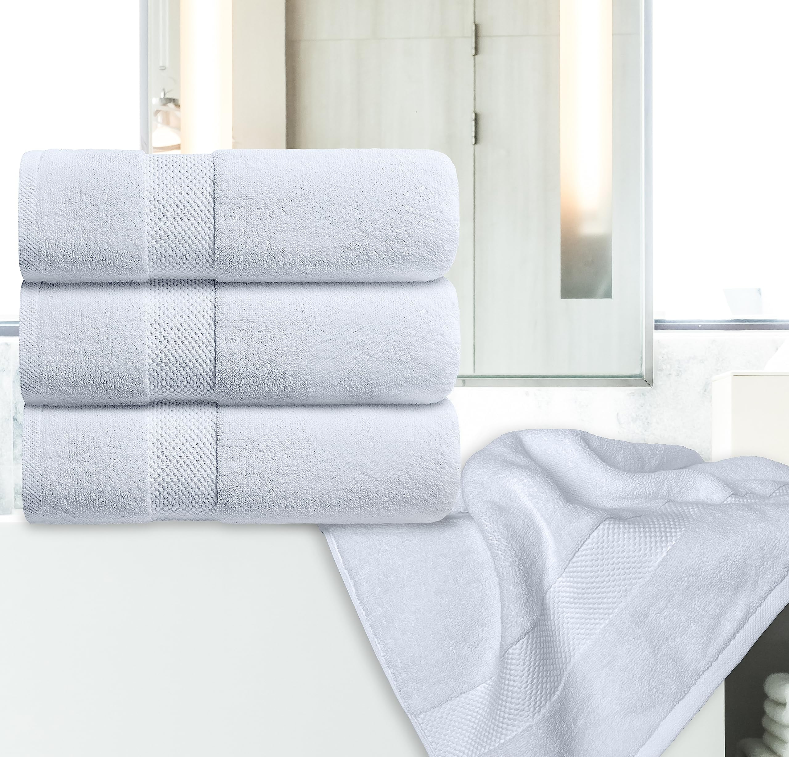 Up To 54% Off on Luxury White Bath Towels Larg