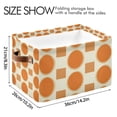 thumbnail image 4 of Yayeee Canvas Storage Basket with Handles for Shelves Fabric Bins Closet Organizer, Orange Geometric Pattern, 4 of 8