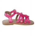 thumbnail image 2 of Laura Ashley Girls Hook and Loop Strappy Gladiator Sandals. (Toddler/Little Kids). - Fuchsia, 10, 2 of 5