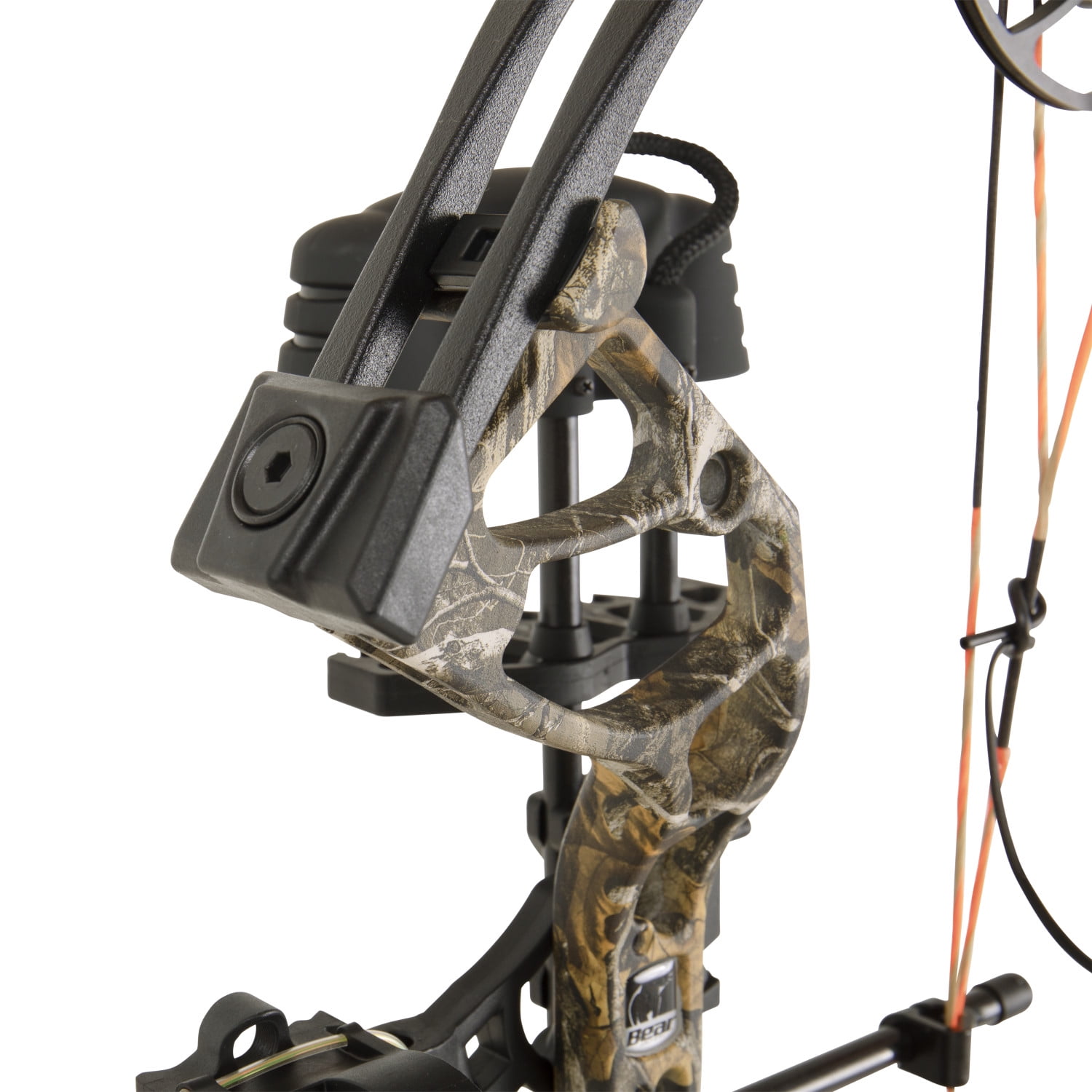 No Press Needed Bear Archery Royale Youth Compound Bow with 5-50 lbs Draw Weight Adjustment and 12-27 in Draw Length Adjustment 