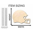 thumbnail image 2 of Unfinished Wood Football Helmet Shape - NFL DIY Helmet - Craft - up to 46" 20" / 3/4", 2 of 3