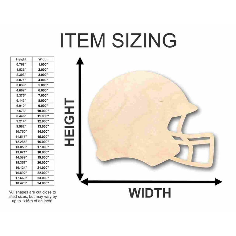 Unfinished Wood Football Helmet Shape NFL DIY Helmet Craft