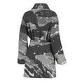 thumbnail image 2 of Grey Tiger Stripe Camouflage Women Bathrobe One Size Univeral Fits, Tiger Wide Animal Fashion Lightweight Plush Fleece Long Robe For Women, 2 of 3