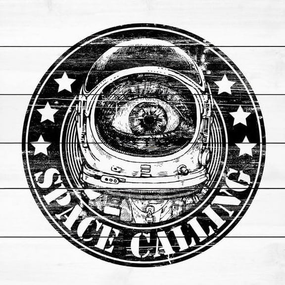 Space Beckons Painting Print on White Wood