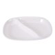 thumbnail image 1 of Snack Plate Plastic Thickened Melamine Snack plate Snack Dish Rectangular and Double-checked Plate for Daily Use (White), 1 of 4