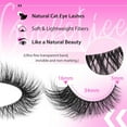 thumbnail image 3 of Fox Eye Lashes Wispy Eyelashes Natural Look Clear Band Lashes Fluffy Faux Mink Lashes Strip Natural False Lashes Pack by GVEFETIEE 8 Pairs, 3 of 7