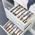 thumbnail image 3 of HZKAICUN Set of 2 Storage Boxes for Underwear and Other Small Accessories, 24 Cell Foldable Drawer Dividers for Storage of Socks, Scarves, Bras, 3 of 9