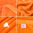 thumbnail image 5 of Unique Bargains Flannel Fleece Blanket Soft Wide Hemmed Full Orange, 5 of 8