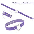 thumbnail image 2 of HAOAN Collier Ras du Cou en Cuir en Forme de Cœur Rivet Gothique Punk Multicolore pour Femmes et Hommes Accessoires Collier Cercle Noir, 2 of 9