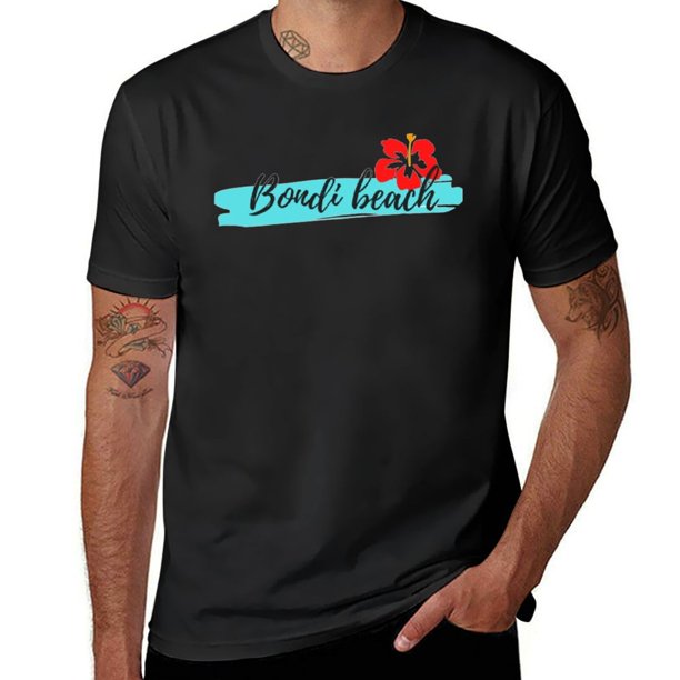 Camiseta de playa Bondi tallas grandes blusa de moda coreana camisetas de gran tamaño para hombres