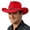 Red, variant on Product Cowboy Hat - Adult Western Ethnic Style Fedora for Party - Everyday Wear and Seasonal Ready, Red