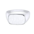 thumbnail image 3 of AFFY Rectangular Signet Ring In 14K White Gold Plated 925 Sterling Silver for Men's, Ring Size 11, 3 of 3