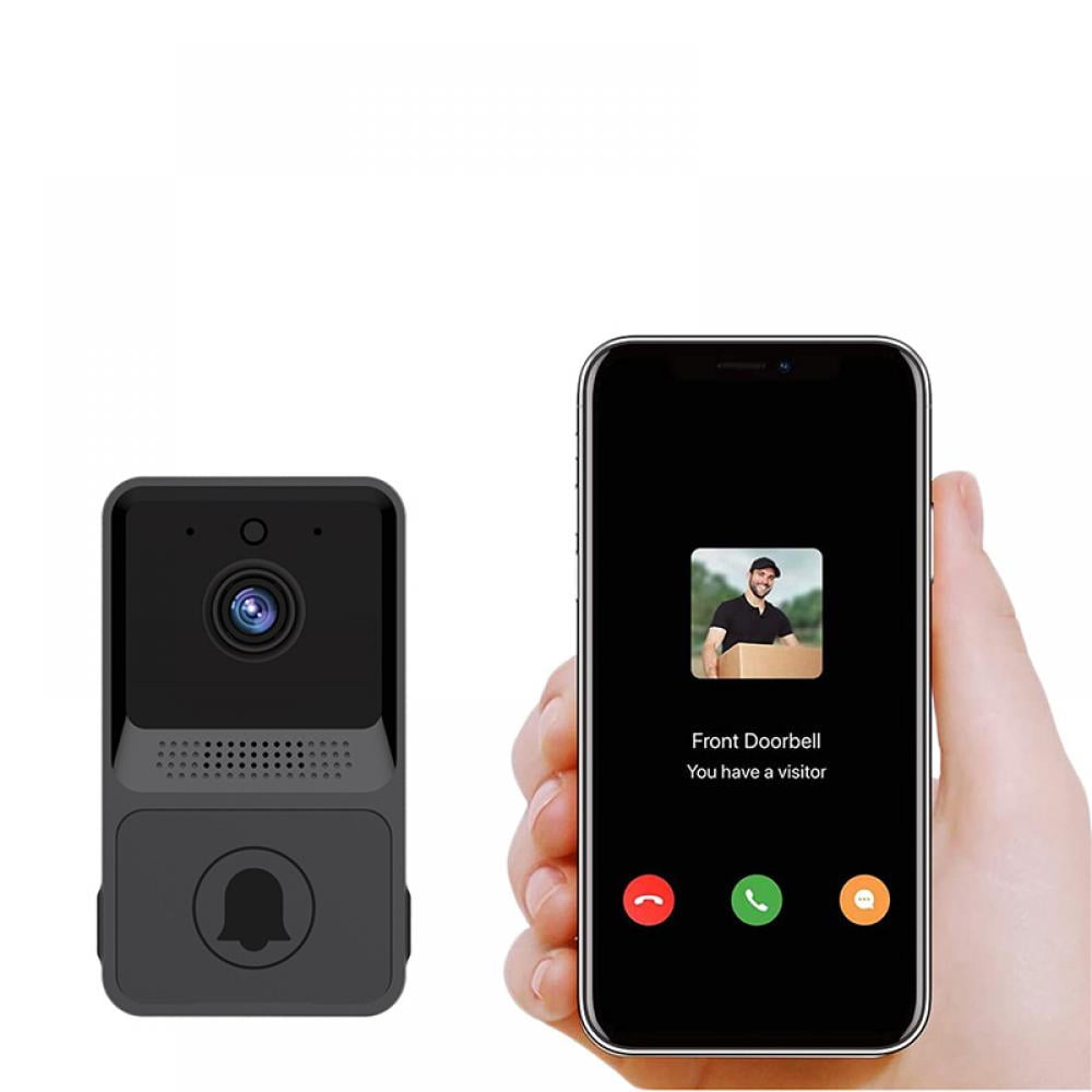 Retap Smart WiFi Doorbell Mini Video Doorbell Camera Home Intercom HD Night Vision with USB Chime,Black