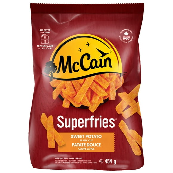 Frites de patate douce Superfriesᴹᴰ McCainᴹᴰ, coupe large 454g