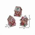 thumbnail image 3 of Gerson Company Set Of 3 5.5-In B/O Lighted Clay Dough Gingerbread Houses, 3 of 3