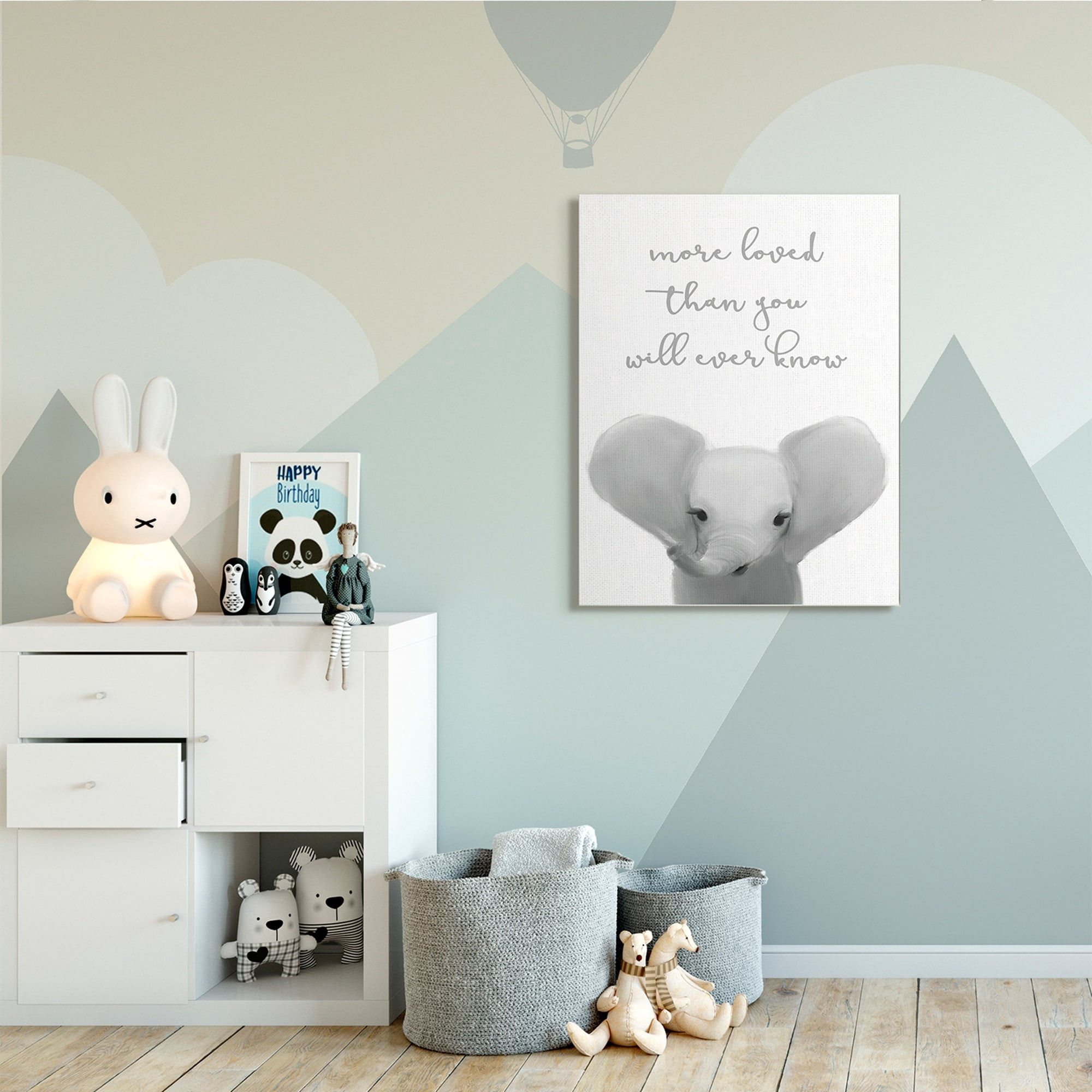 Stupell Industries More Loved Than You Will Ever Know Cute Elephant,30 x 40,Designed by Leah Straatsma