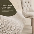 thumbnail image 4 of ODUSE-DAILY Beige Linen Dining Chairs Set of 6, Kitchen & Dining Room Chairs, Nailheads Tufted Chair, Sillas De Comedor, Fabric Upholstered, Wood Legs (Beige, 6 Pcs), 4 of 10