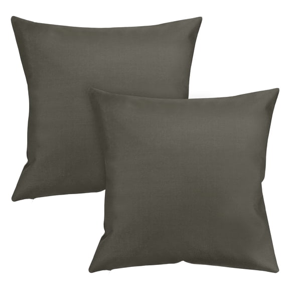 Uxcell 2-Pack Fundas de Almohadas para Exteriores, 18x18Pulgadas/45x45 cm Funda de Almohada Moderna para Sofá de Patio [Marrón Oscuro]