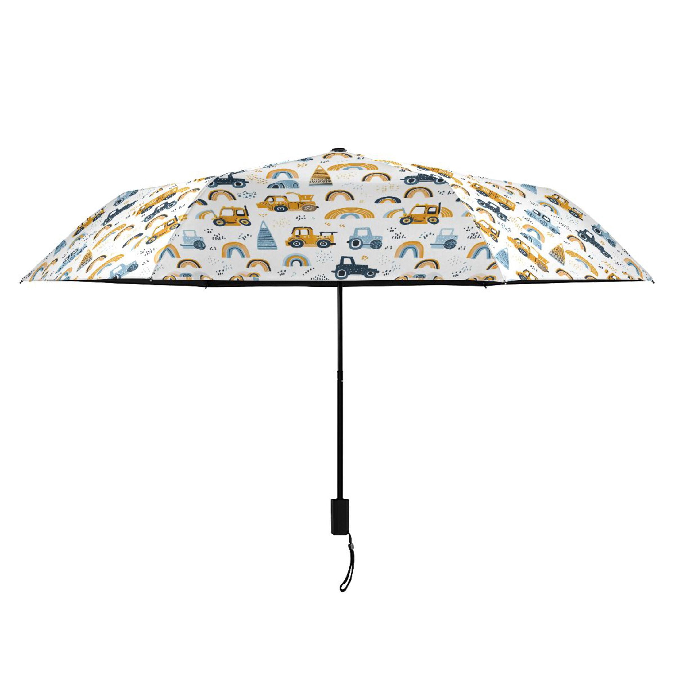 Car Bus Truck Rainbow Compact Sun Umbrella Windproof Travel Umbrellas for Rain Strong Portable UV Protection