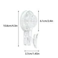 thumbnail image 3 of LACKUST Shower Suction Cup Hooks on Sale,Vacuum Cup Hook Hookless Suction Cup Bathroom Kitchen Suction Cup Hook,Clear, 3 of 7