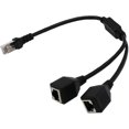 thumbnail image 1 of Câble Adaptateur Répartiteur Réseau Rj45 1 Mâle vers 2 Ports Femelles Ethernet Lan, 1 of 5