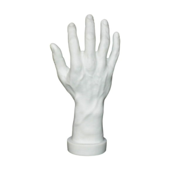 Modelo de mano para exhibición, simulación de bromas, juguete, mano humana falsa para entrenamiento de uñas. Blanco