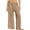 Khaki, variant on Womens Crochet Swimsuit Coverup Pants High Waisted Drawstring Sexy Sheer Mesh Knit Wide Leg Beach Pants