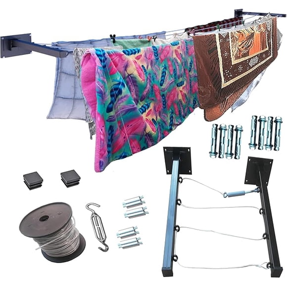 Tendedero Plegable ONE SUPER PRACTIC Ropa y Cobijas Pesadas Modelo Plus Negro