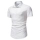 thumbnail image 2 of Camisa casual de manga corta con botones y solapa con estampado delgado para hombre Pompotops  oipoqjl43304, 2 of 9