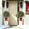 thumbnail image 4 of 22-Inch Artificial Christmas Topiary Balls,Faux Flowers for Outdoor Planters with Ground Stake, Winter Flowers Artificial for Decoration, Christmas Decor with Berries for Garden Porch Fireplace, 4 of 5