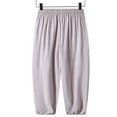 thumbnail image 3 of Cethrio Girls Cotton Sweatpants, Elastic Waist Casual Athletic Loose Jogger Pants Gray Size 8, 3 of 6
